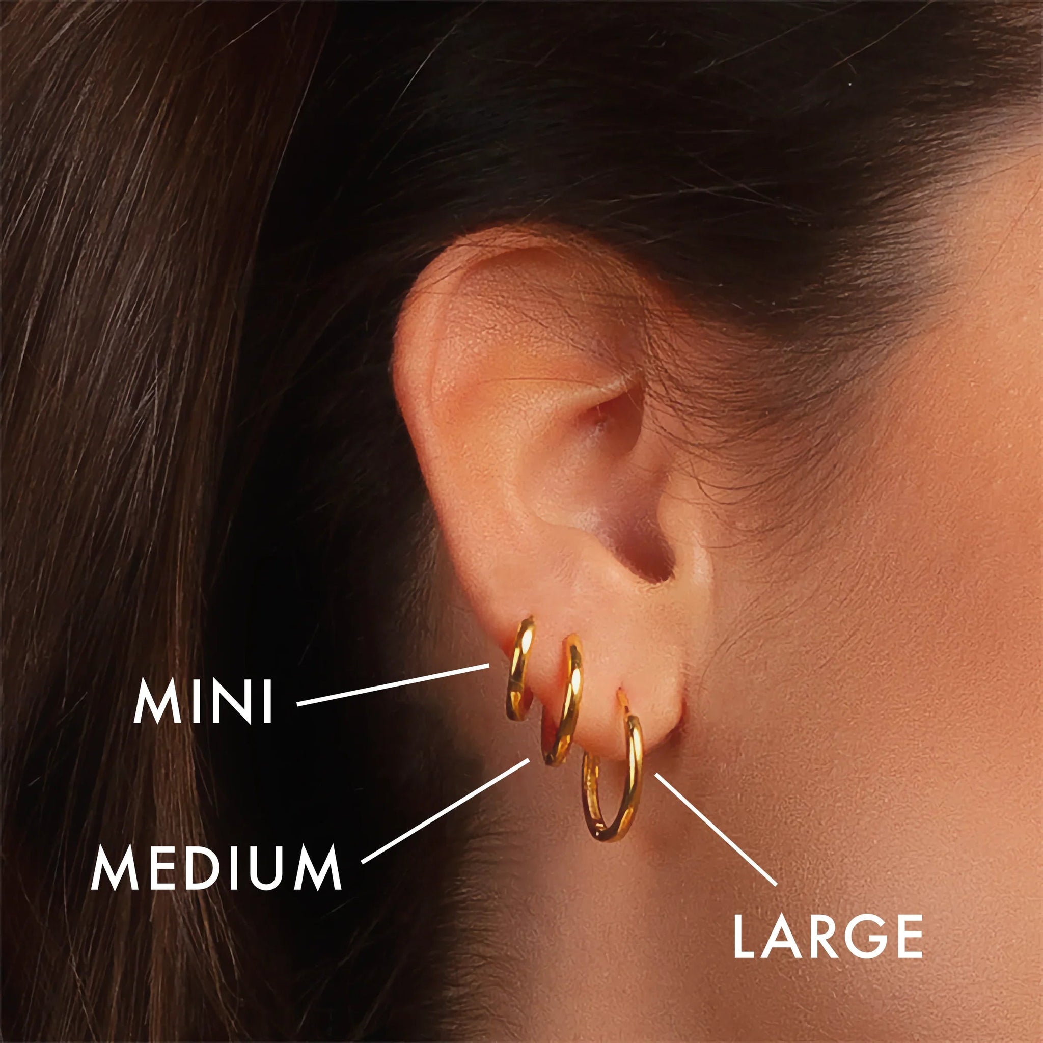 Classic Round Hoop Earrings Set