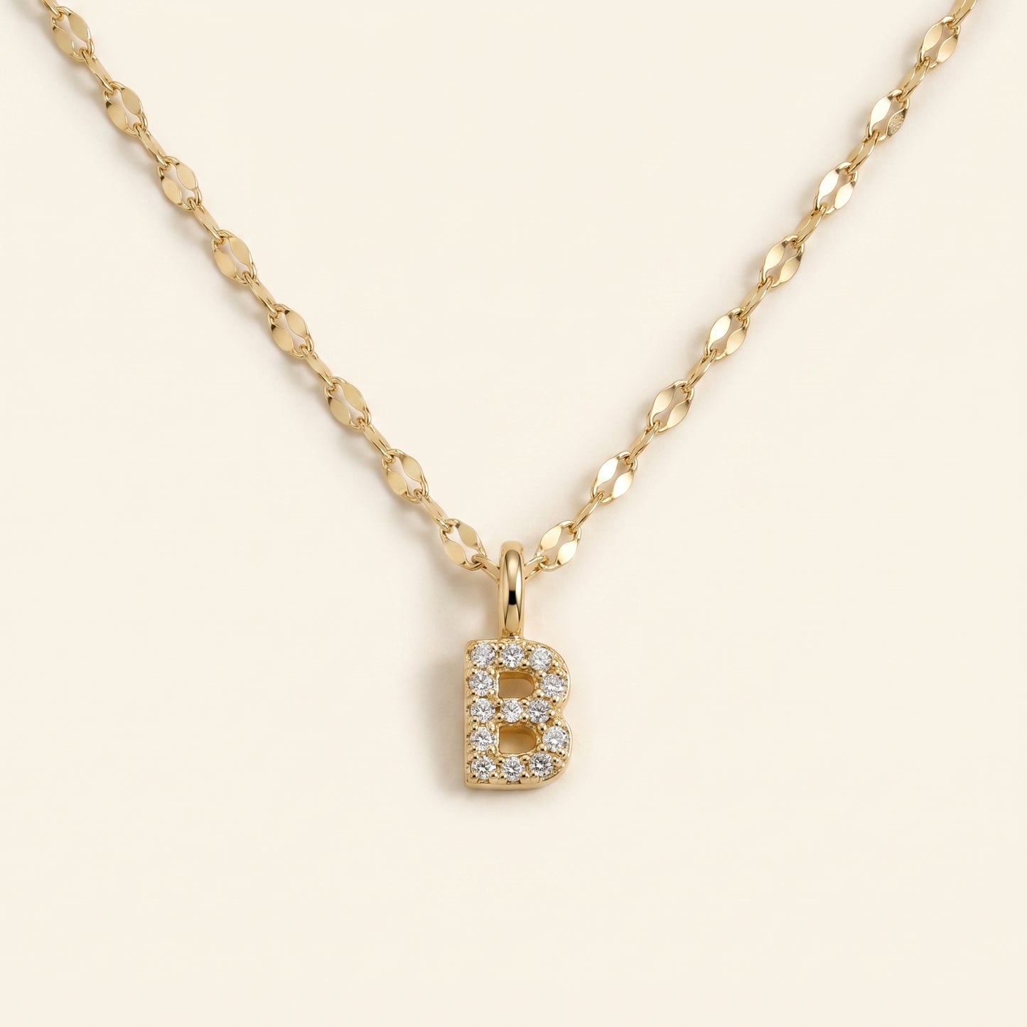 Personalized Pave Letter Necklace