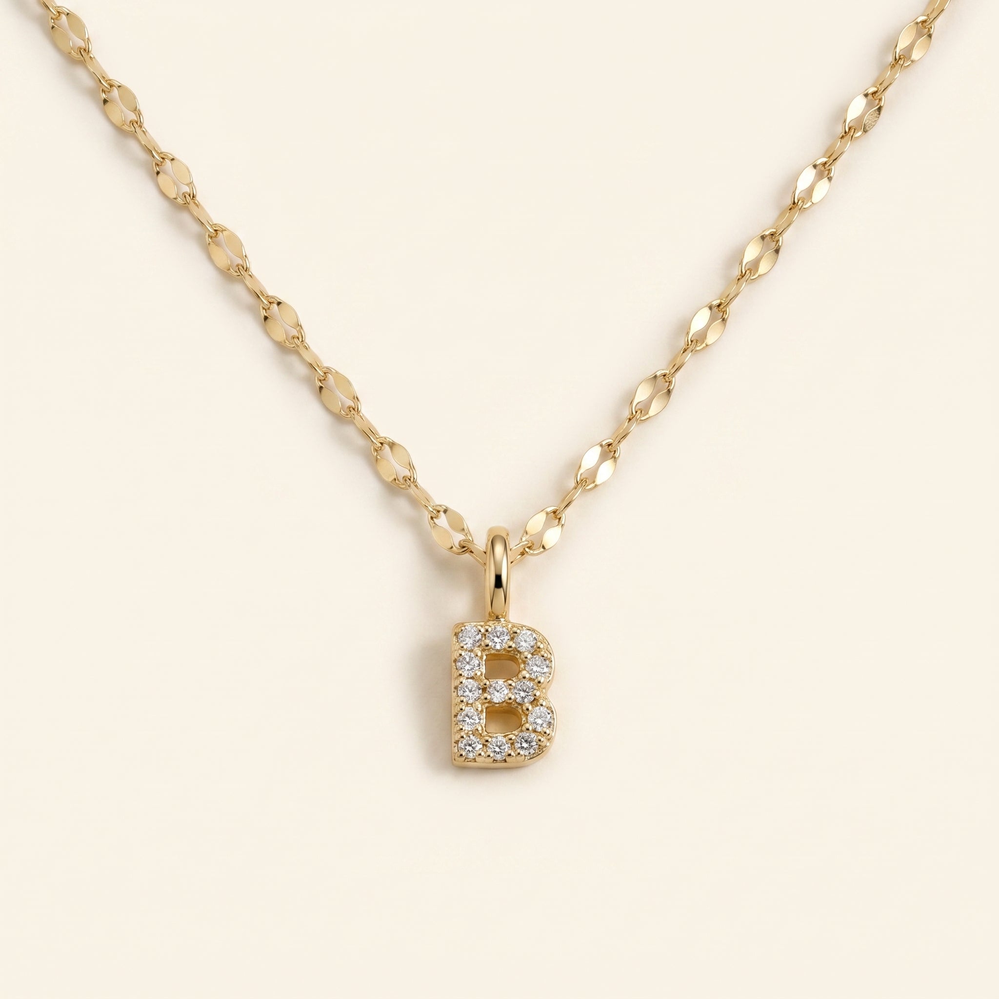 Personalized Pave Letter Necklace