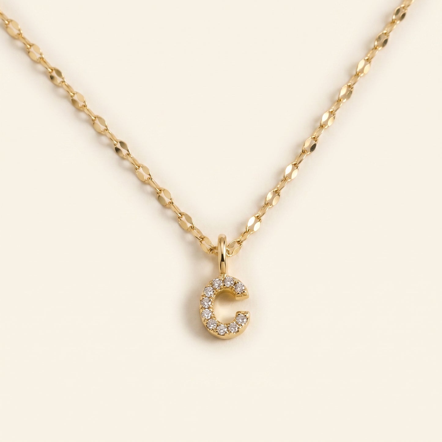 Personalized Pave Letter Necklace