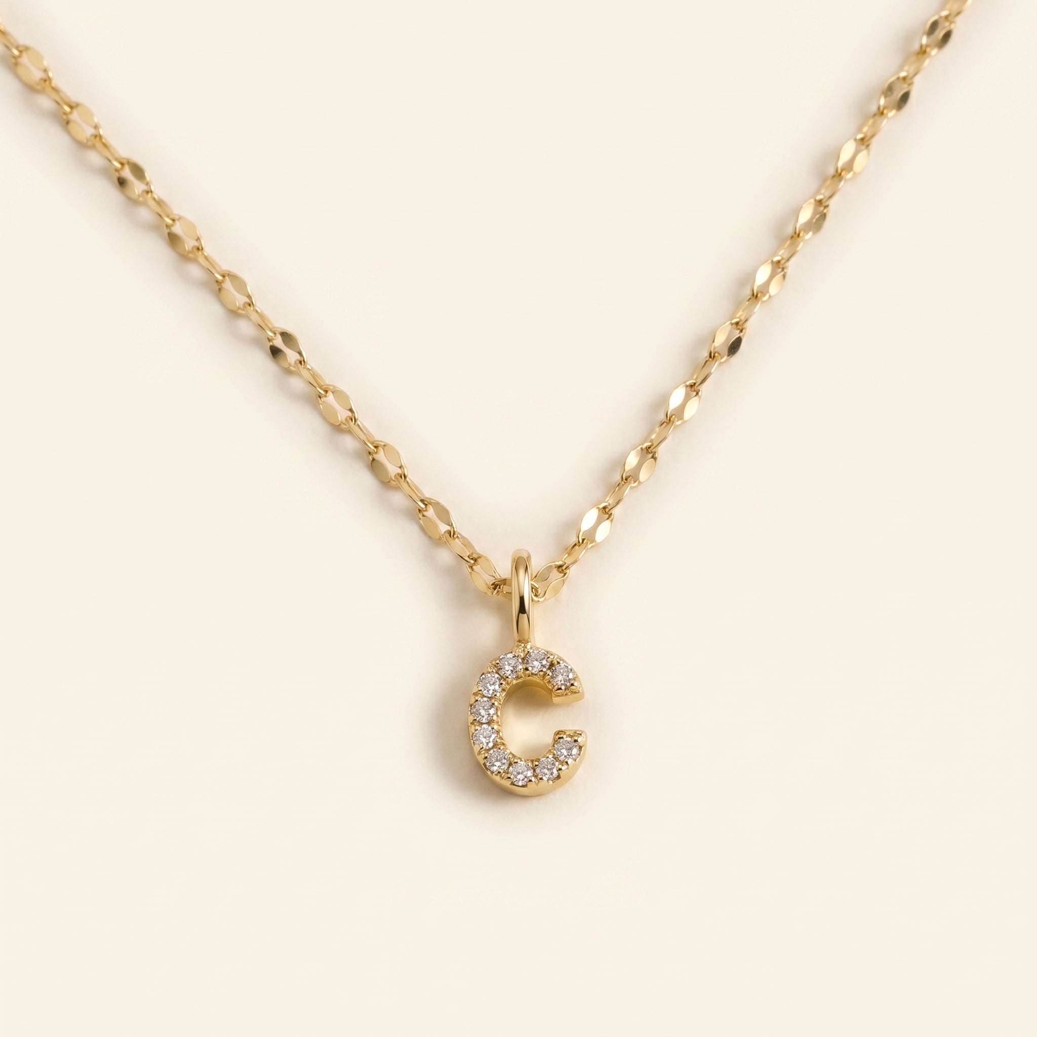 Personalized Pave Letter Necklace
