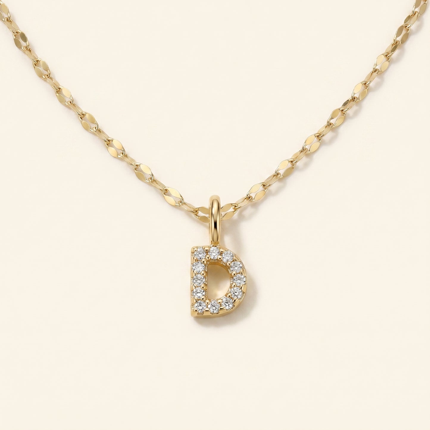 Personalized Pave Letter Necklace