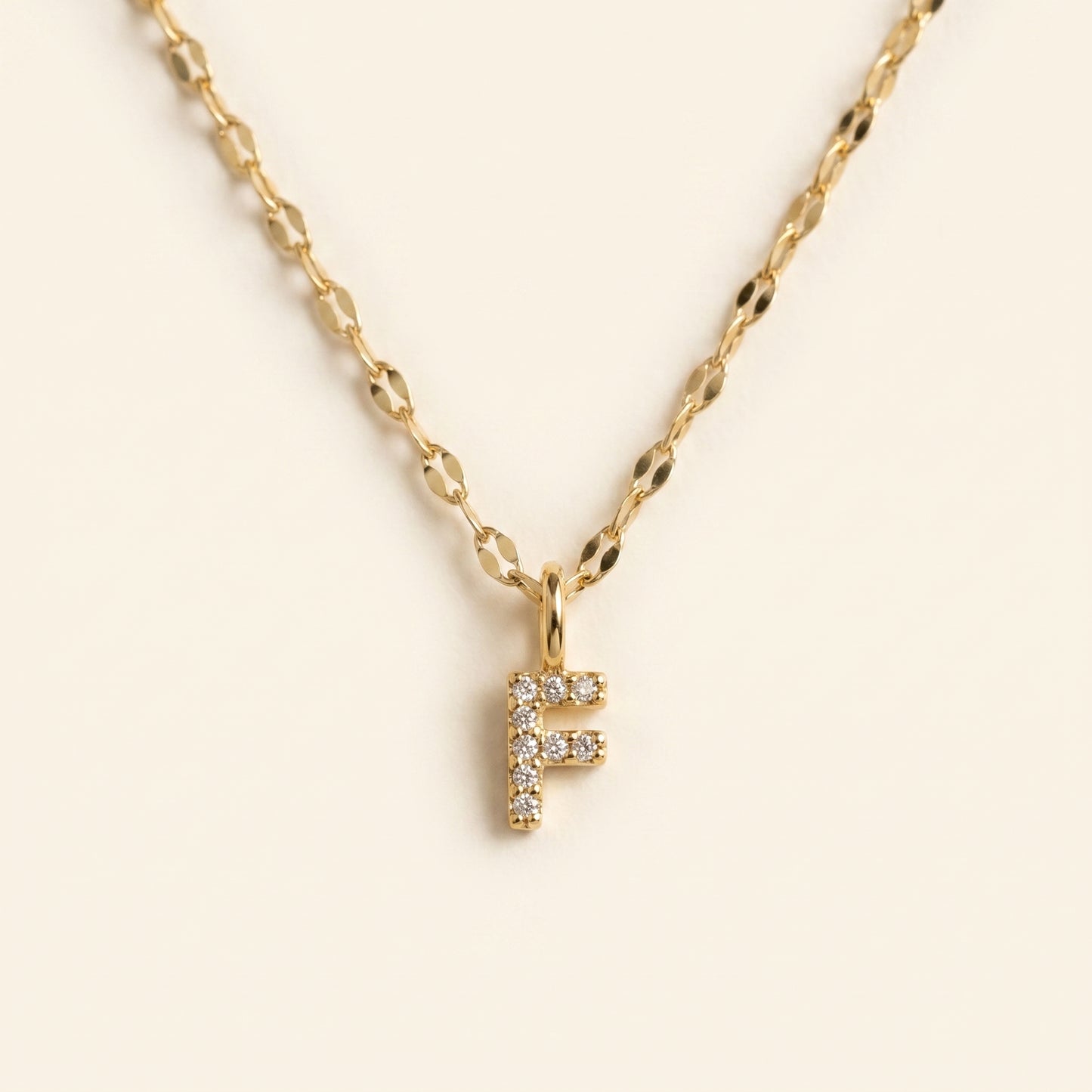 Personalized Pave Letter Necklace