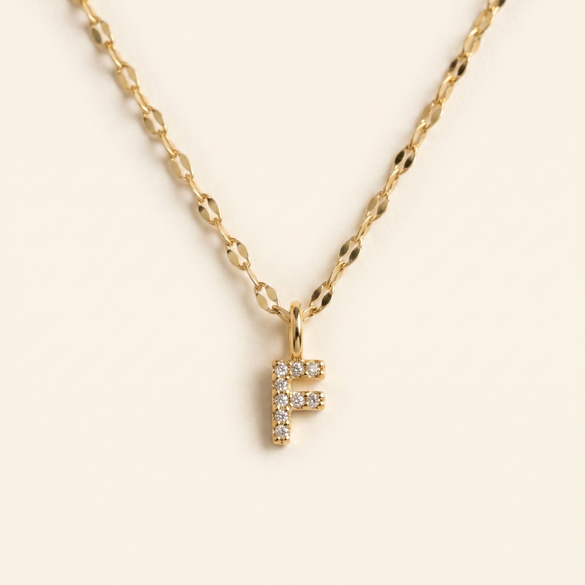 Personalized Pave Letter Necklace