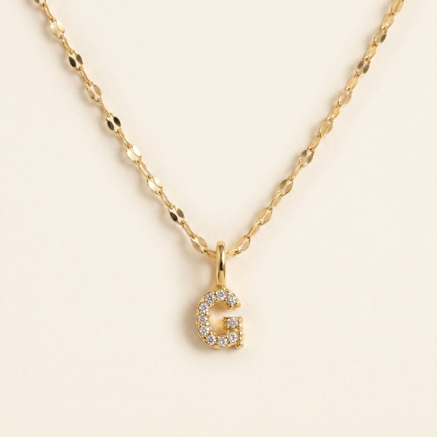 Personalized Pave Letter Necklace