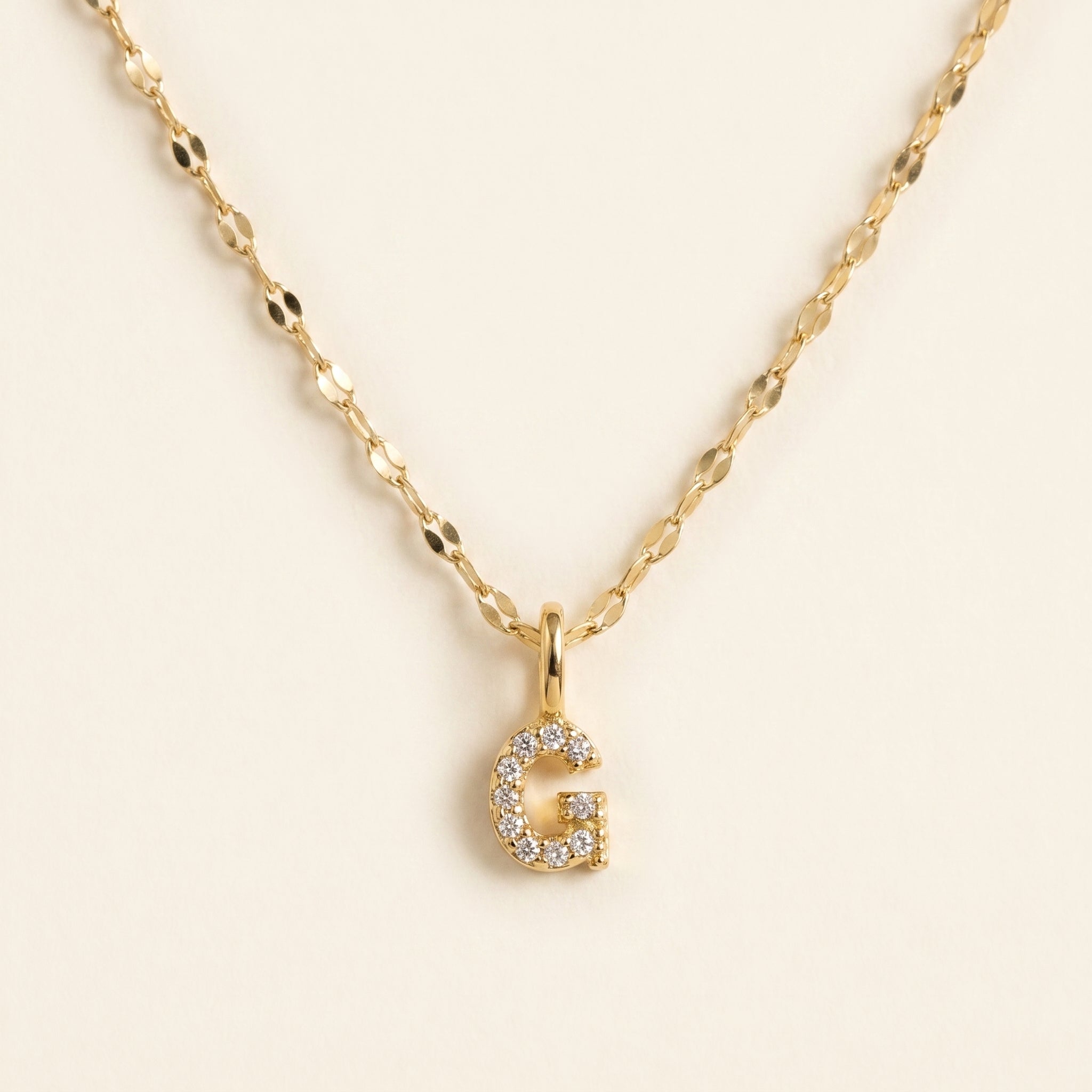 Personalized Pave Letter Necklace