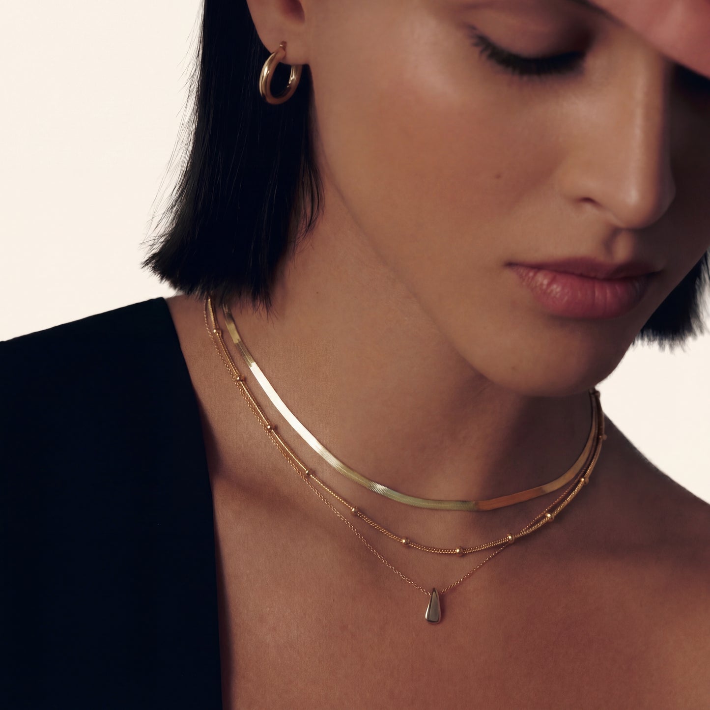 Dainty Gold Ball Chain Necklace