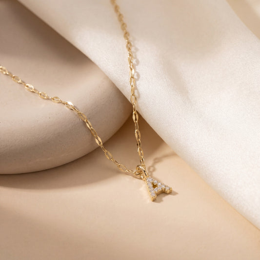 Personalized Pave Letter Necklace