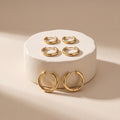 Classic Round Hoop Earrings Set