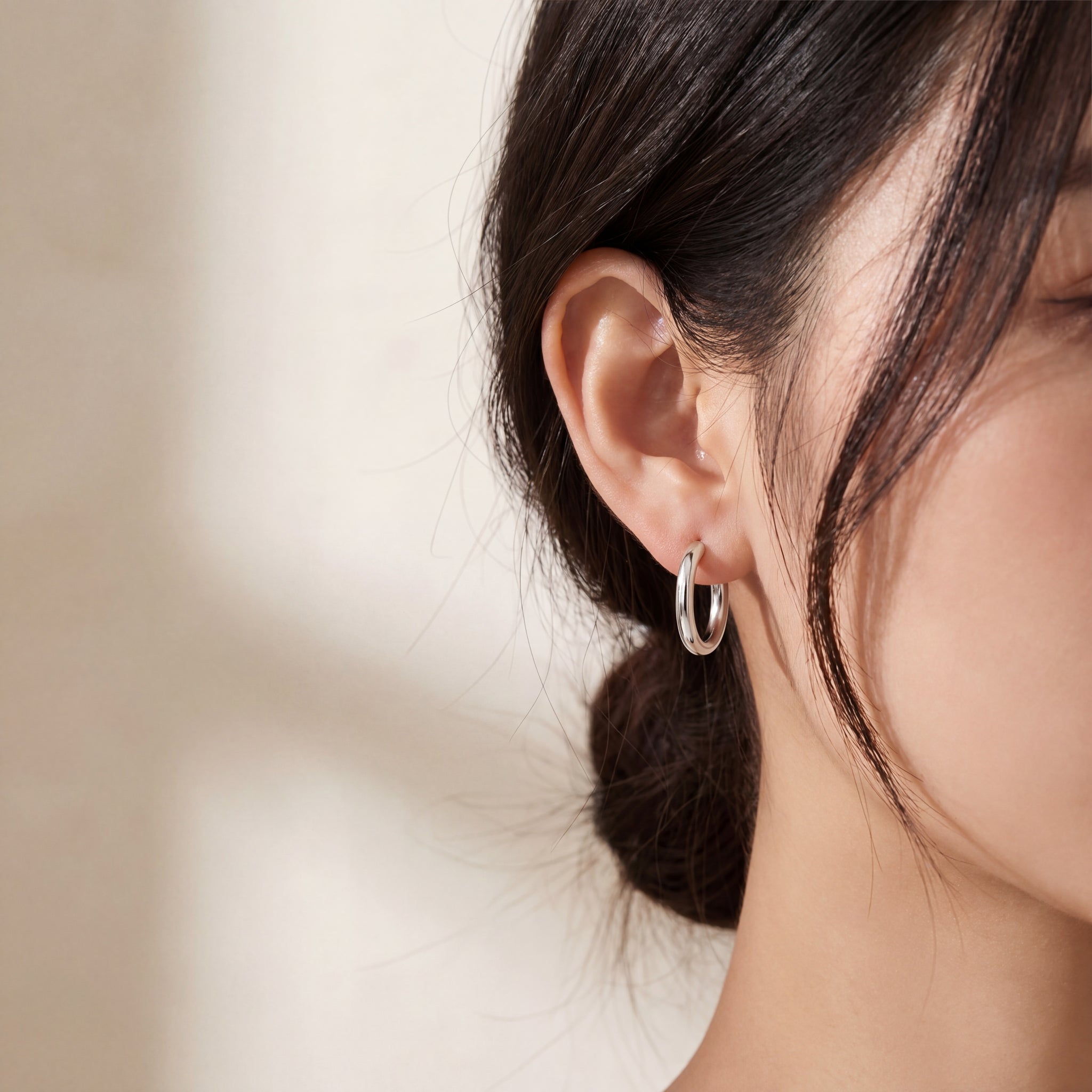 Classic Round Hoop Earrings Set