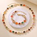 Rainbow Radiance Necklace & Bracelet Set