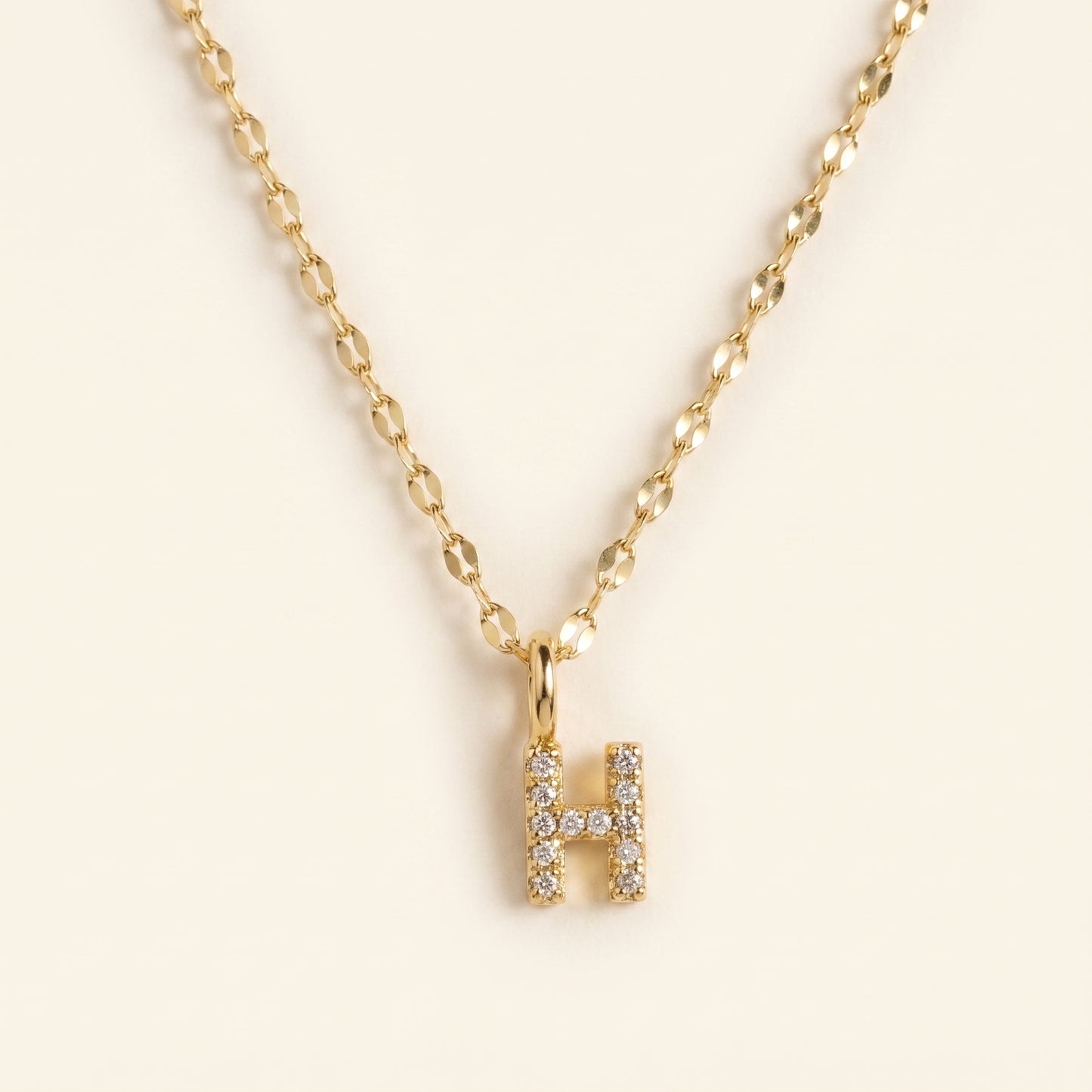 Personalized Pave Letter Necklace