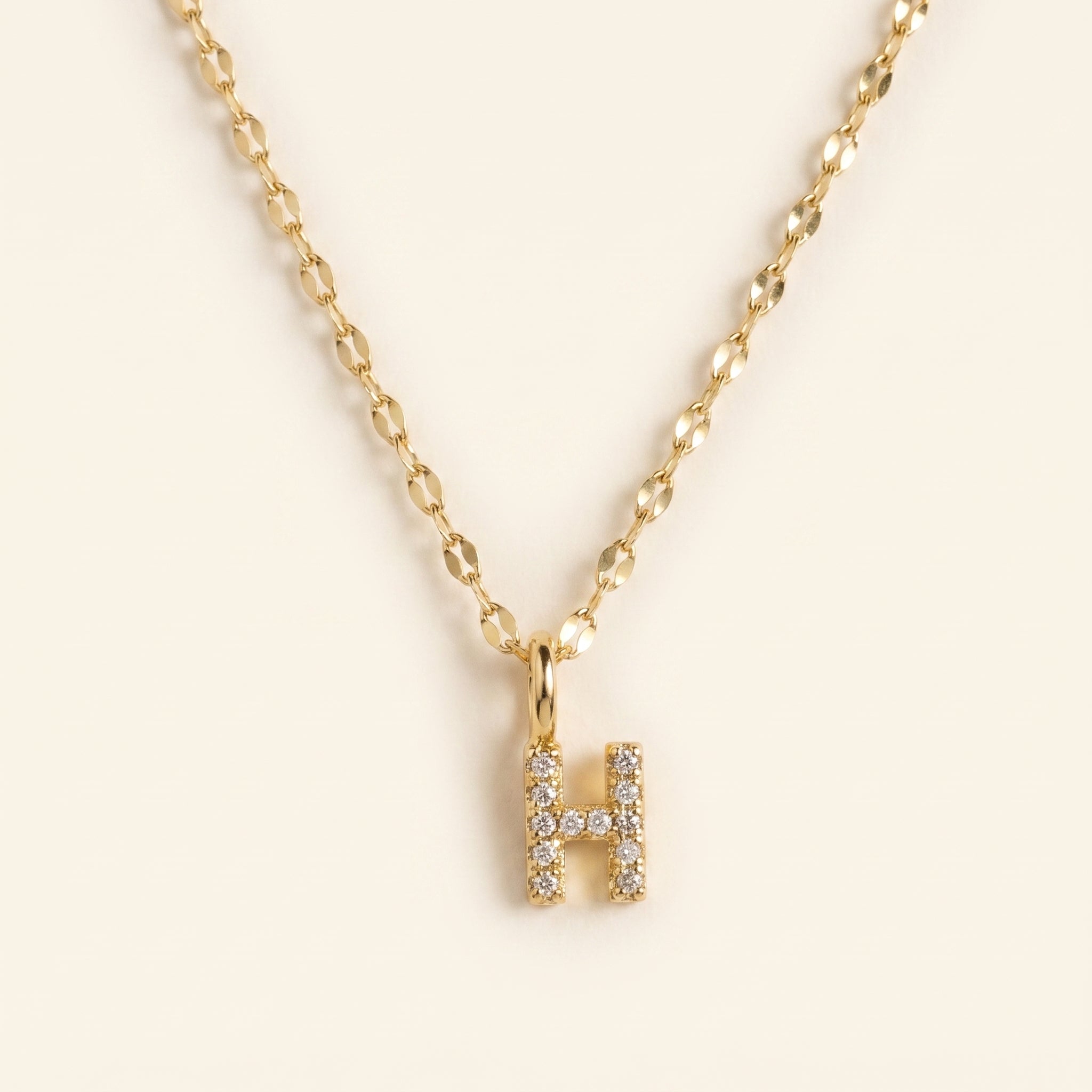 Personalized Pave Letter Necklace