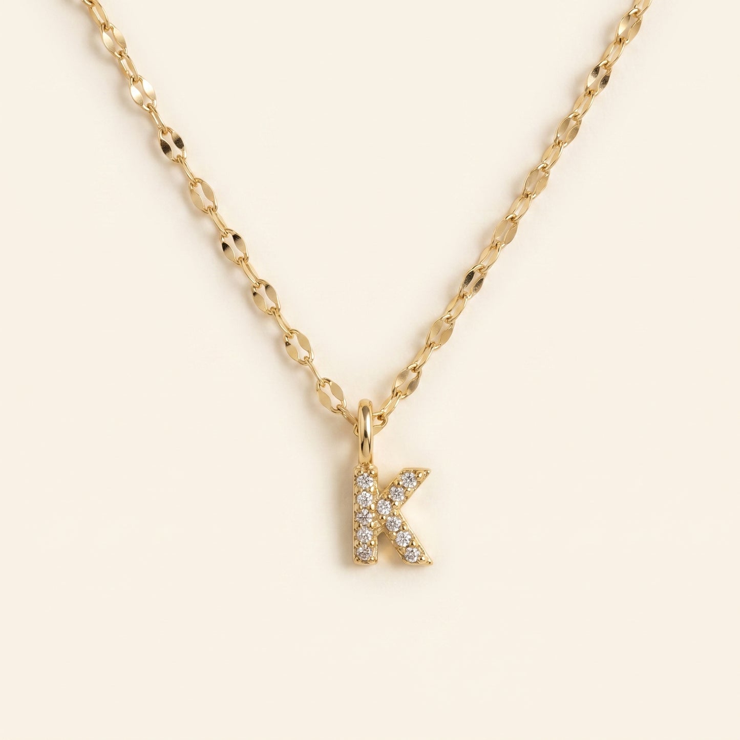 Personalized Pave Letter Necklace