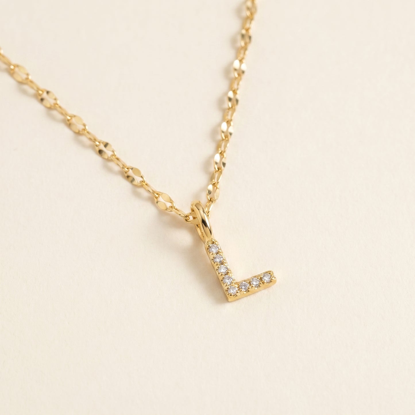 Personalized Pave Letter Necklace