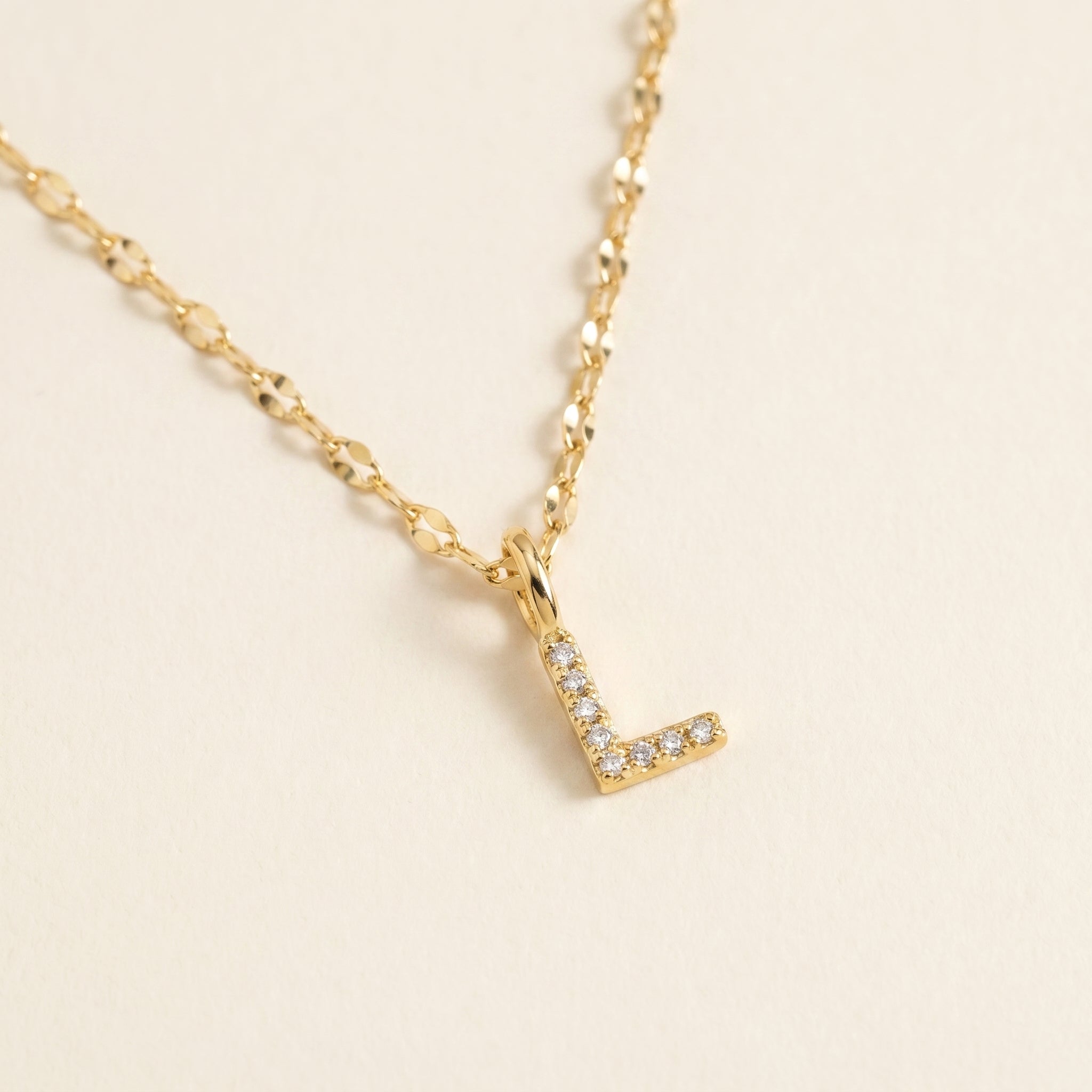 Personalized Pave Letter Necklace
