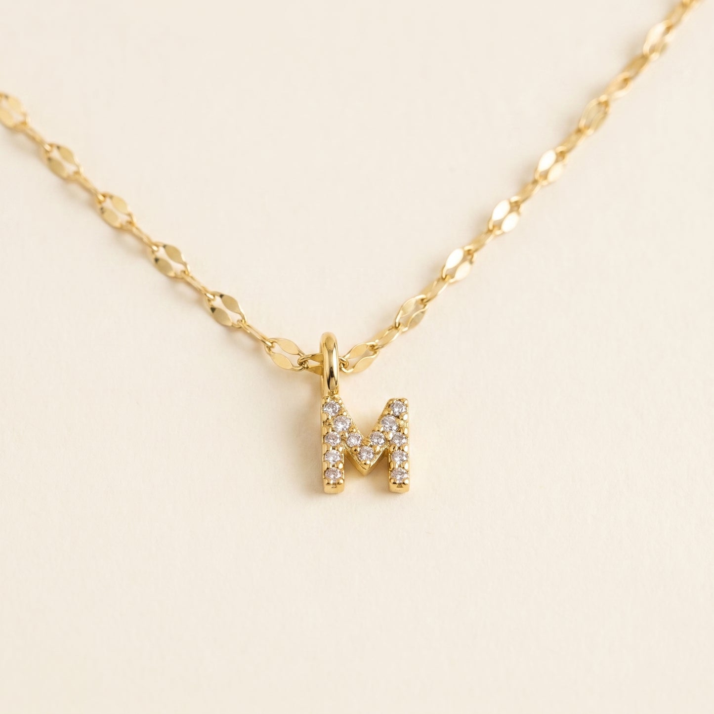 Personalized Pave Letter Necklace