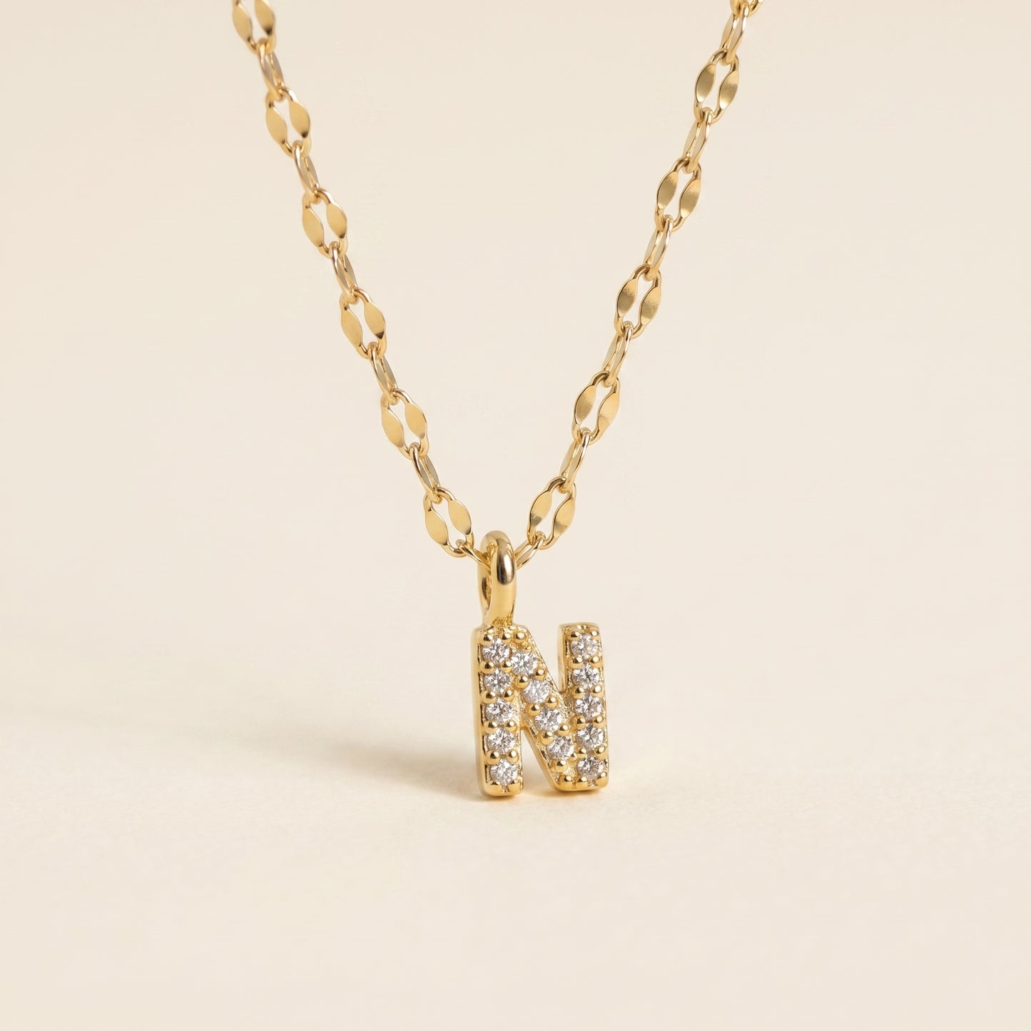 Personalized Pave Letter Necklace