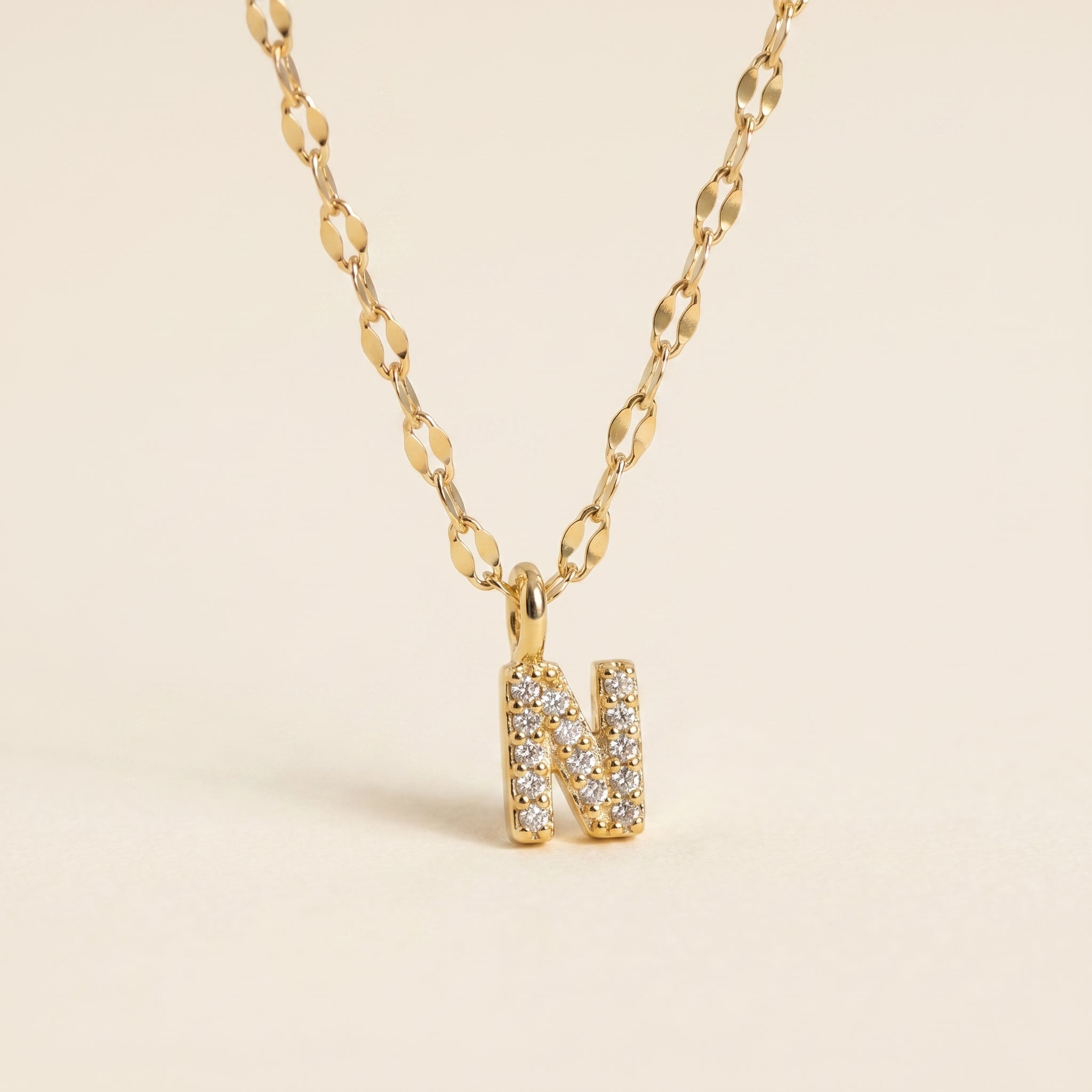Personalized Pave Letter Necklace