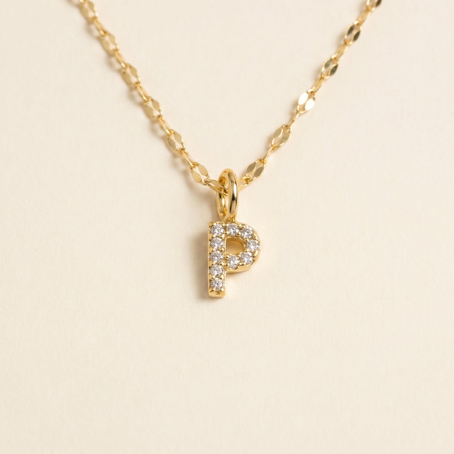 Personalized Pave Letter Necklace