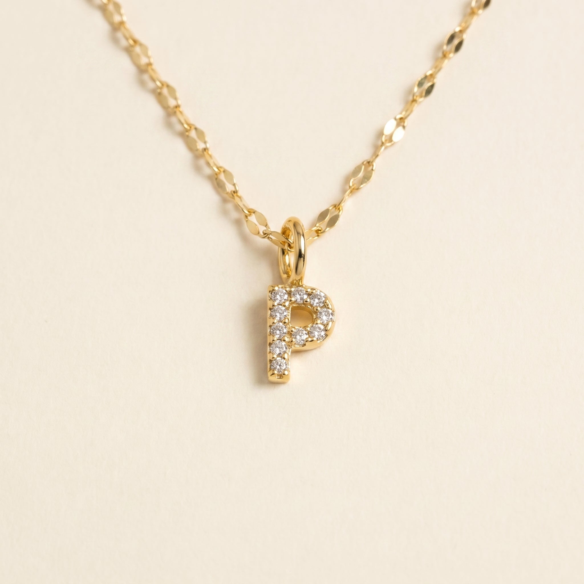 Personalized Pave Letter Necklace