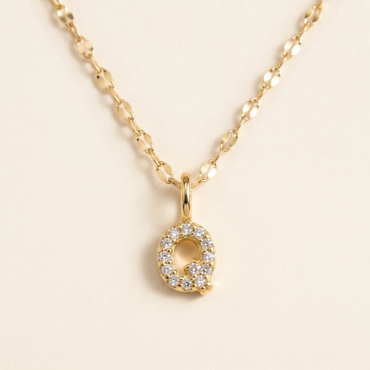 Personalized Pave Letter Necklace