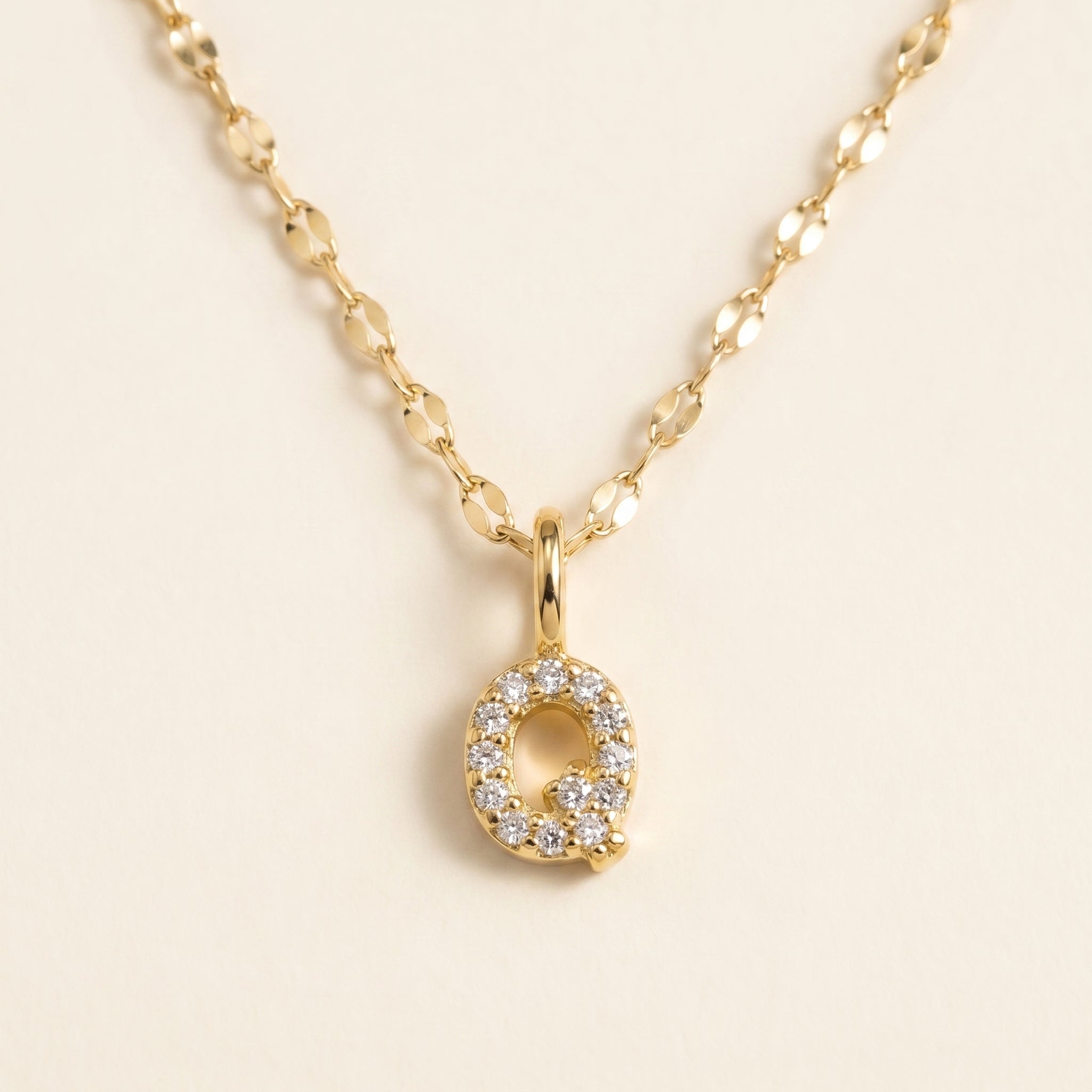 Personalized Pave Letter Necklace