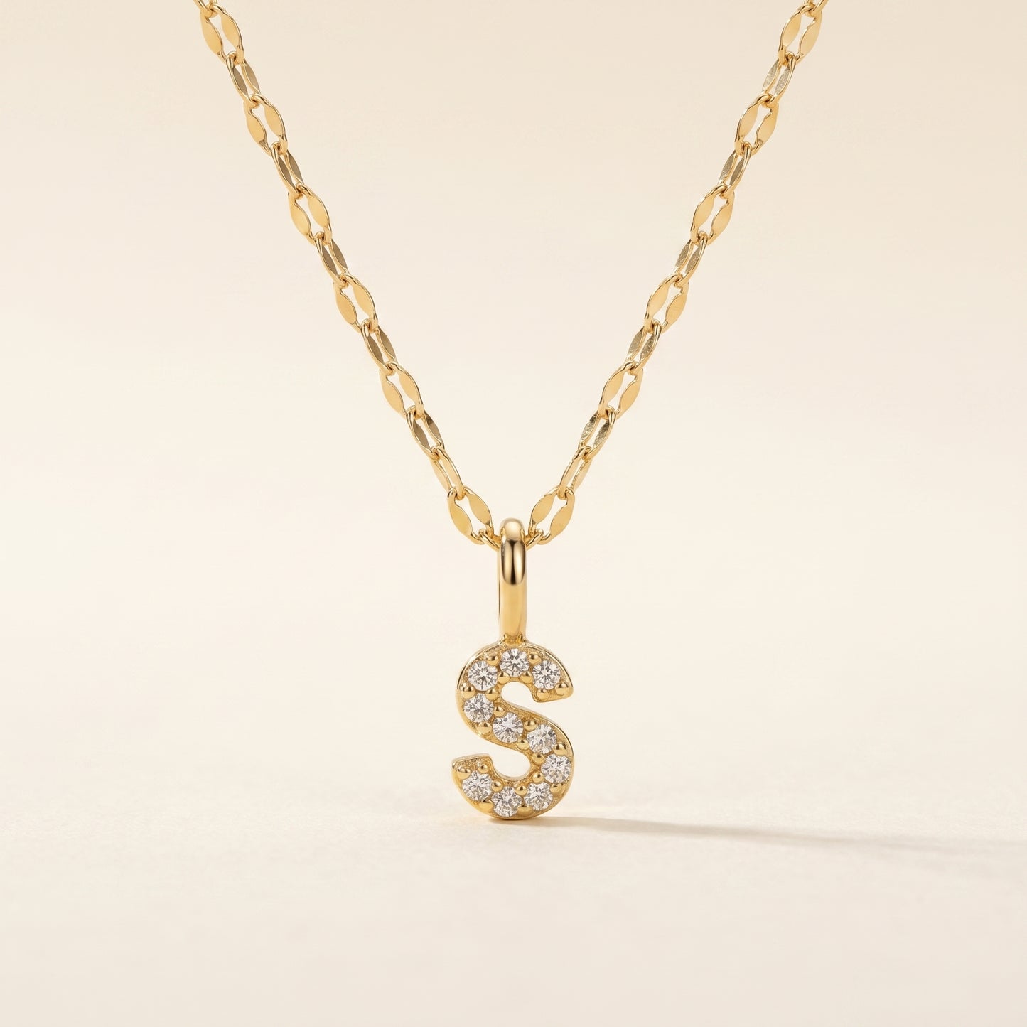 Personalized Pave Letter Necklace