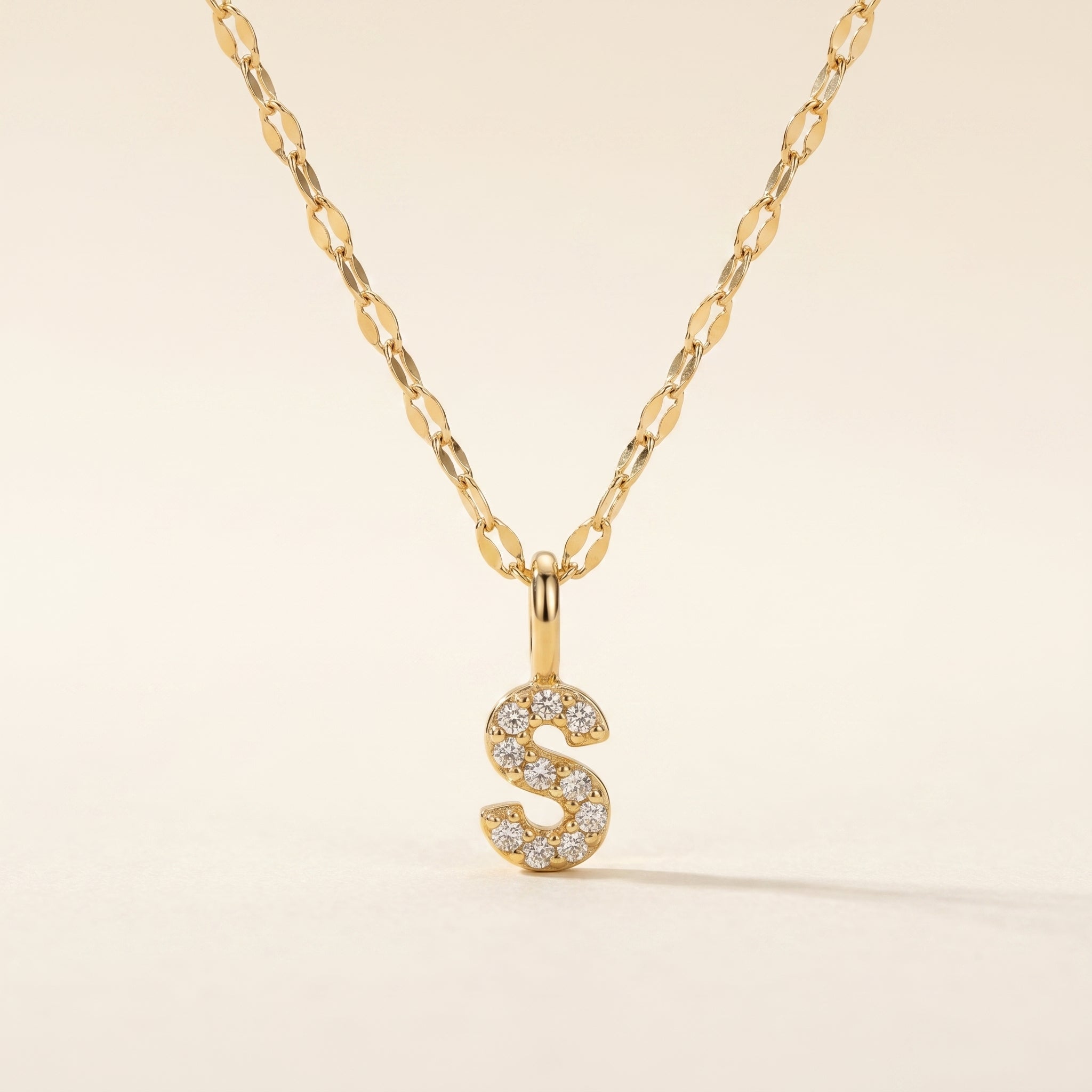 Personalized Pave Letter Necklace