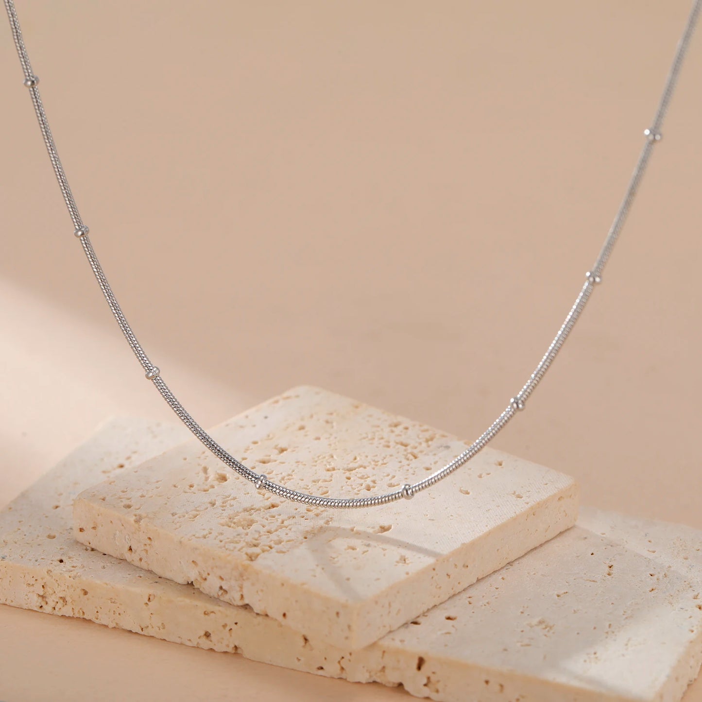 Dainty Gold Ball Chain Necklace