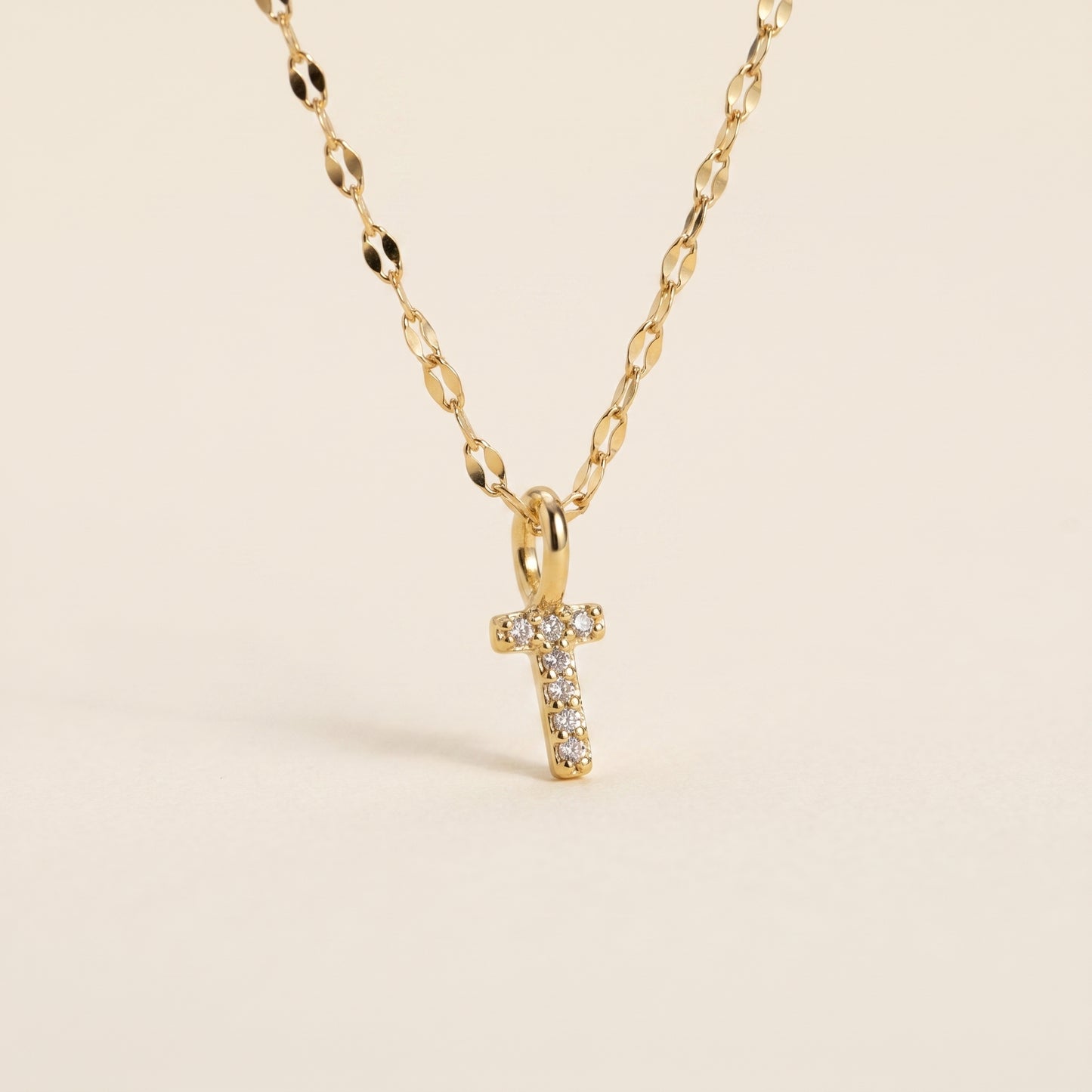 Personalized Pave Letter Necklace