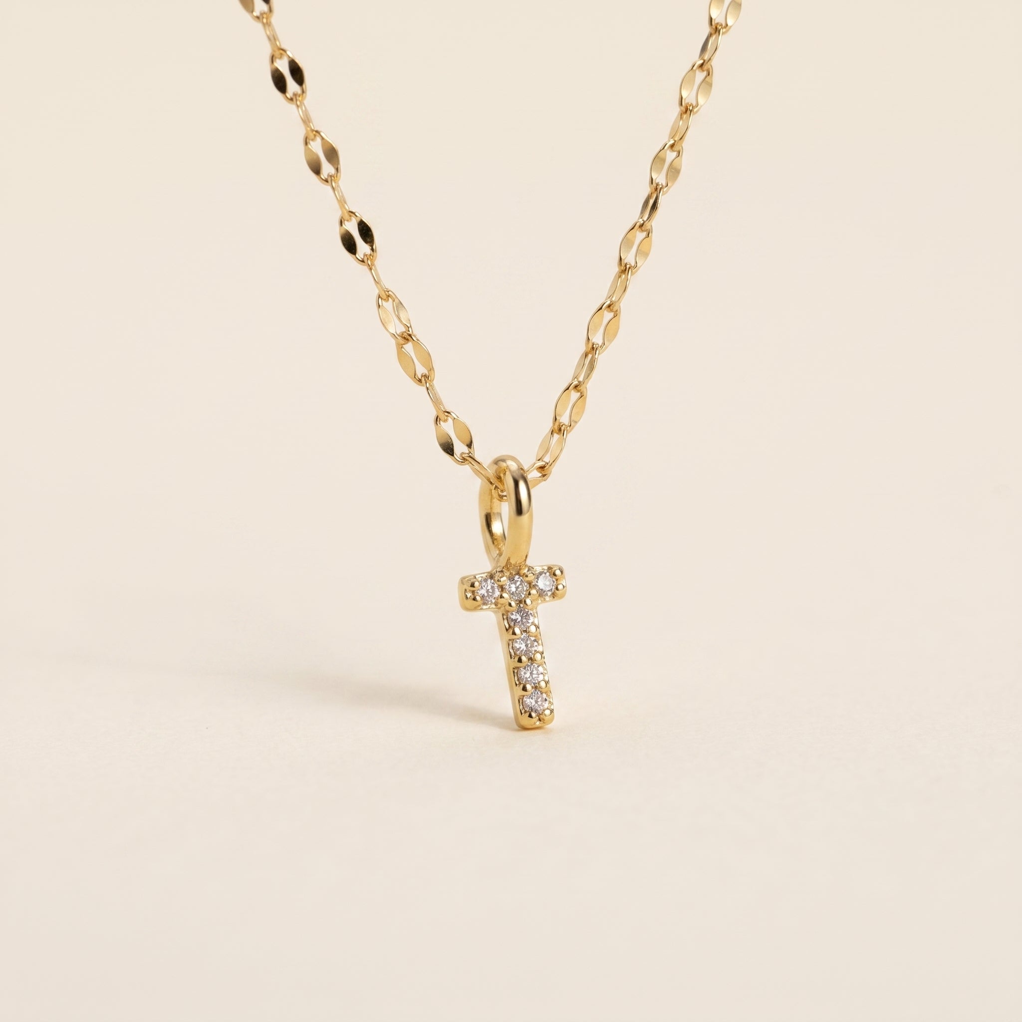 Personalized Pave Letter Necklace
