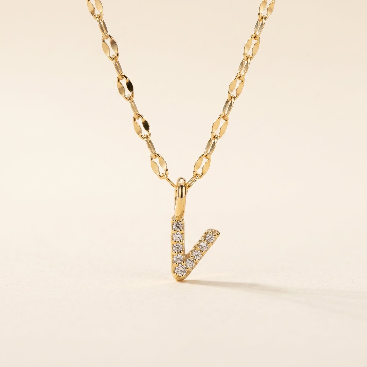 Personalized Pave Letter Necklace