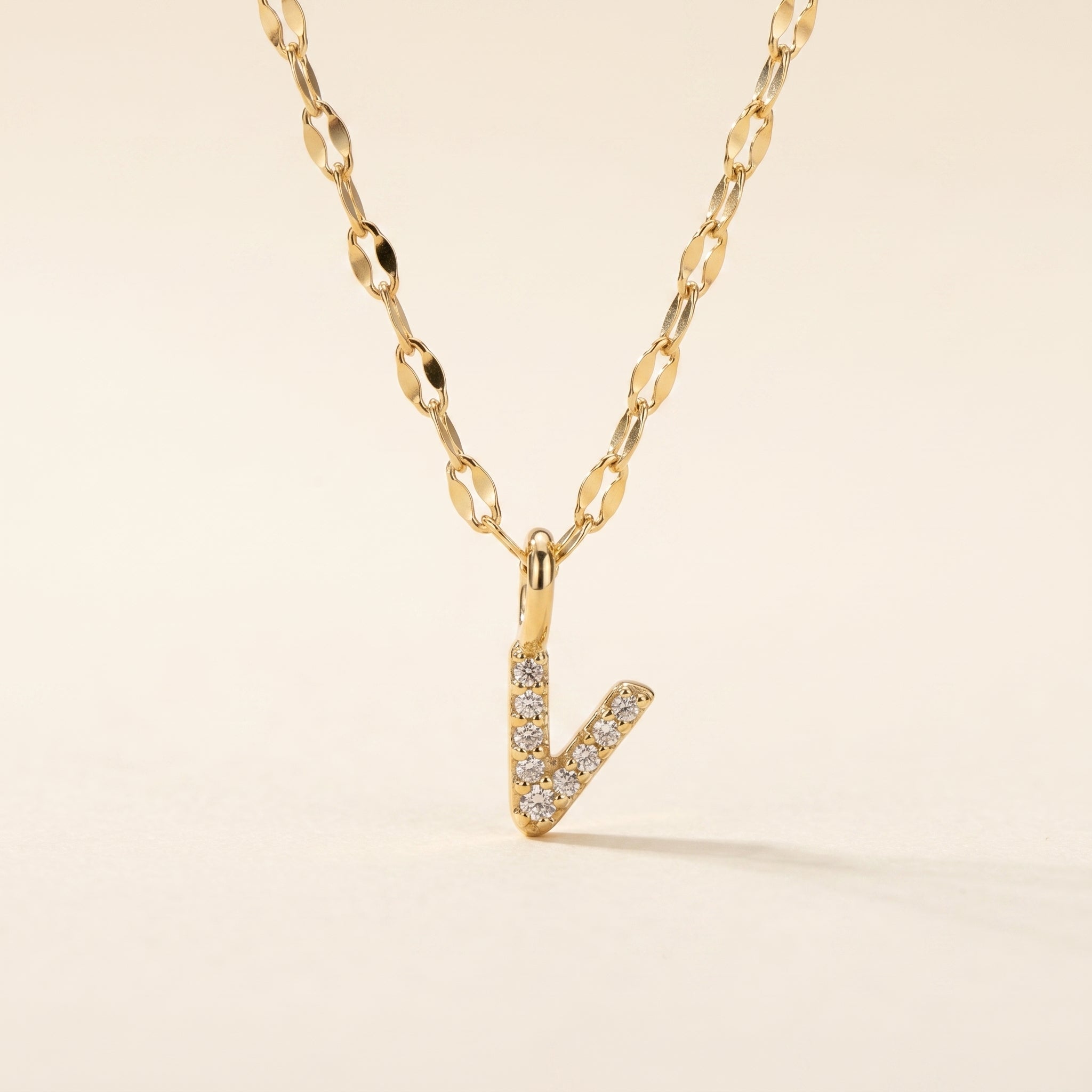 Personalized Pave Letter Necklace