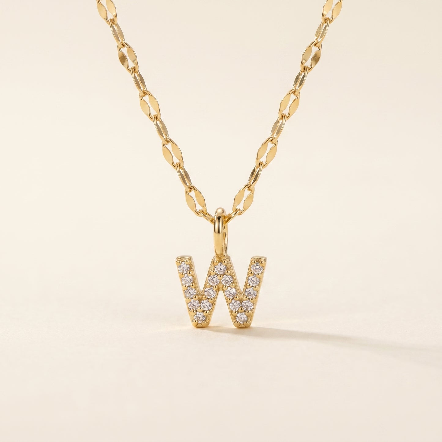Personalized Pave Letter Necklace