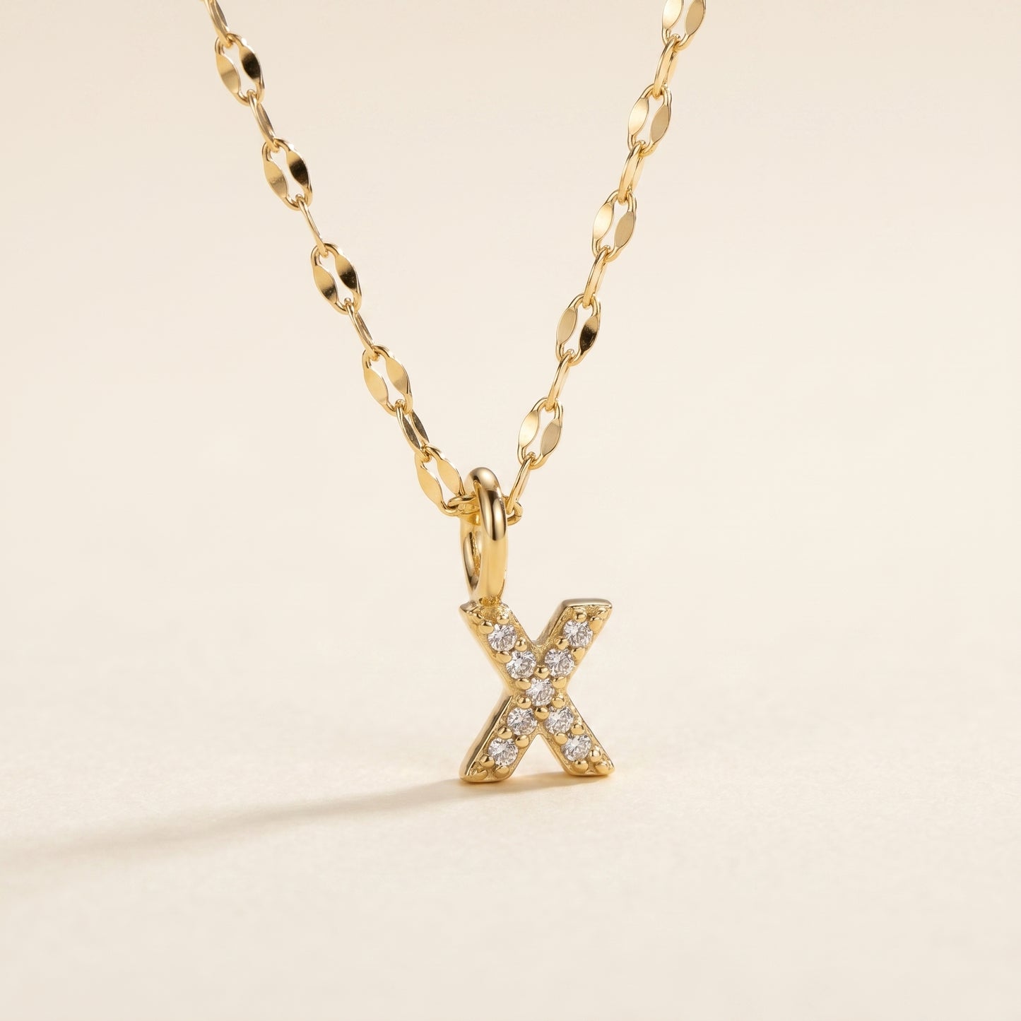 Personalized Pave Letter Necklace