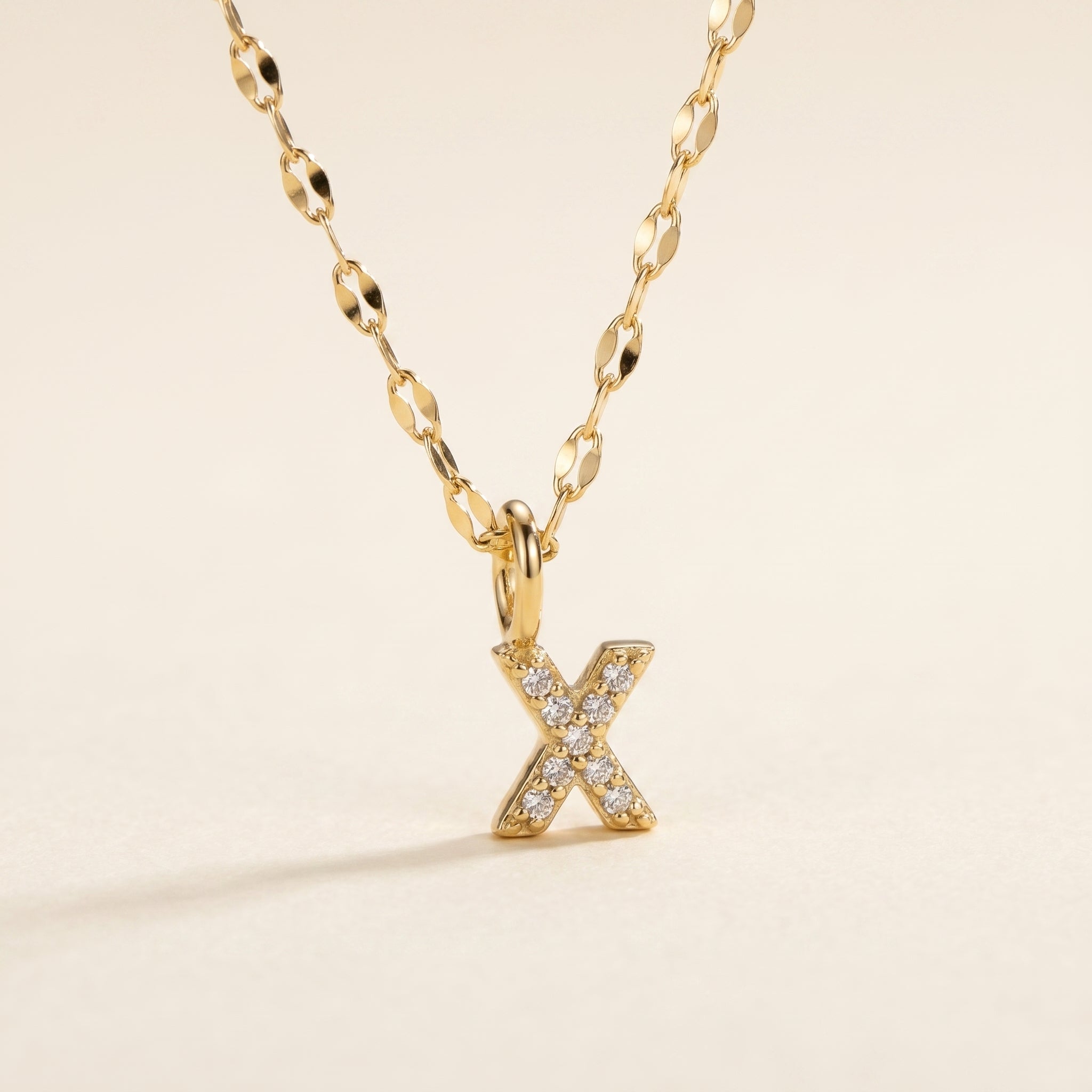 Personalized Pave Letter Necklace