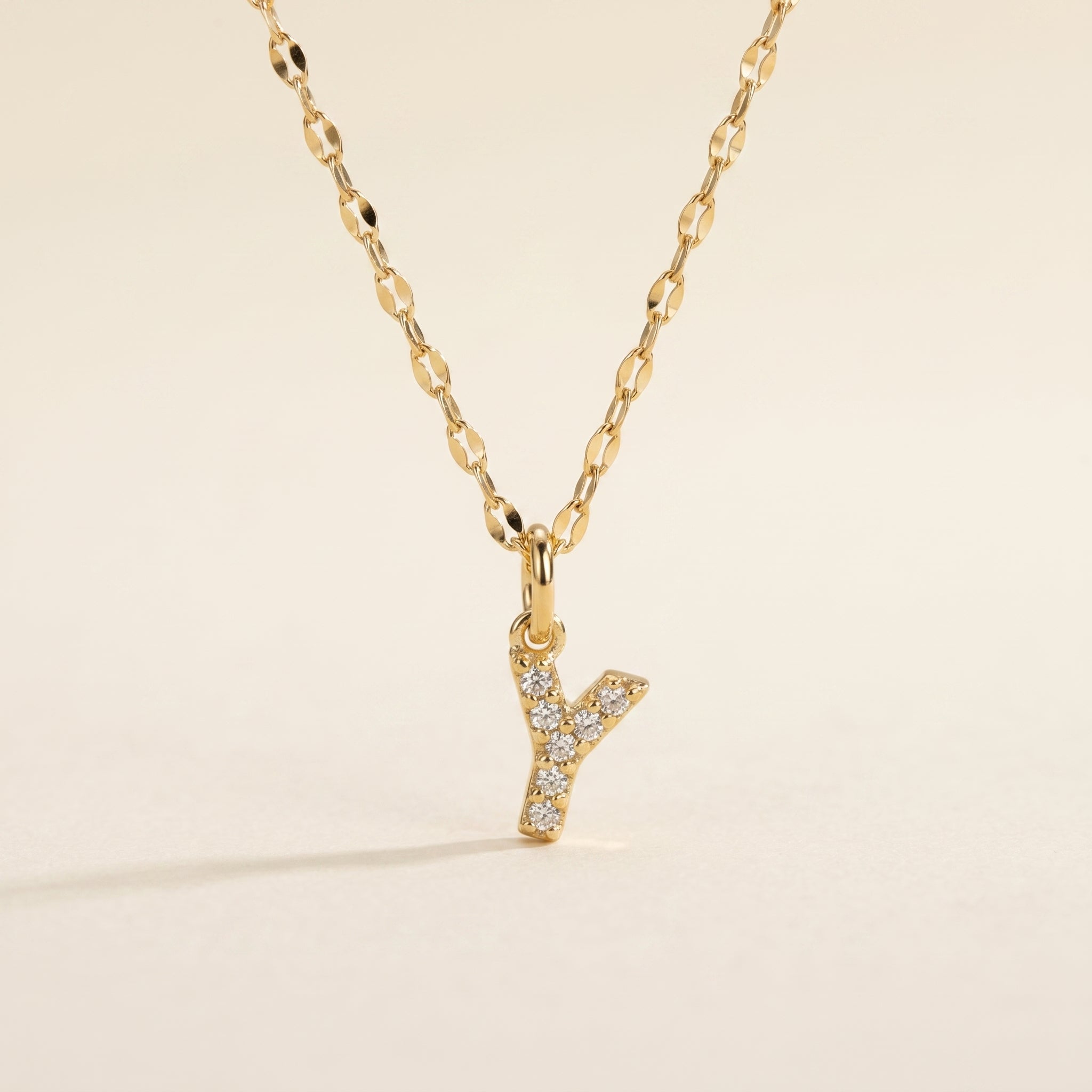 Personalized Pave Letter Necklace