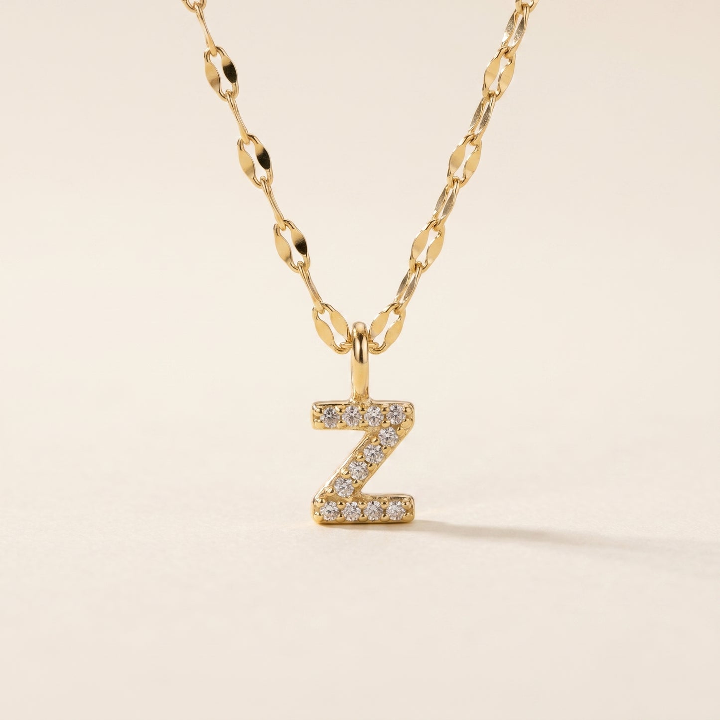 Personalized Pave Letter Necklace