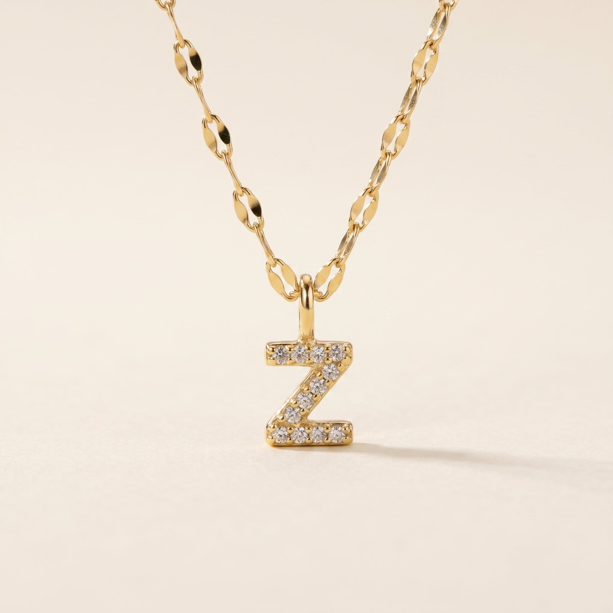 Personalized Pave Letter Necklace