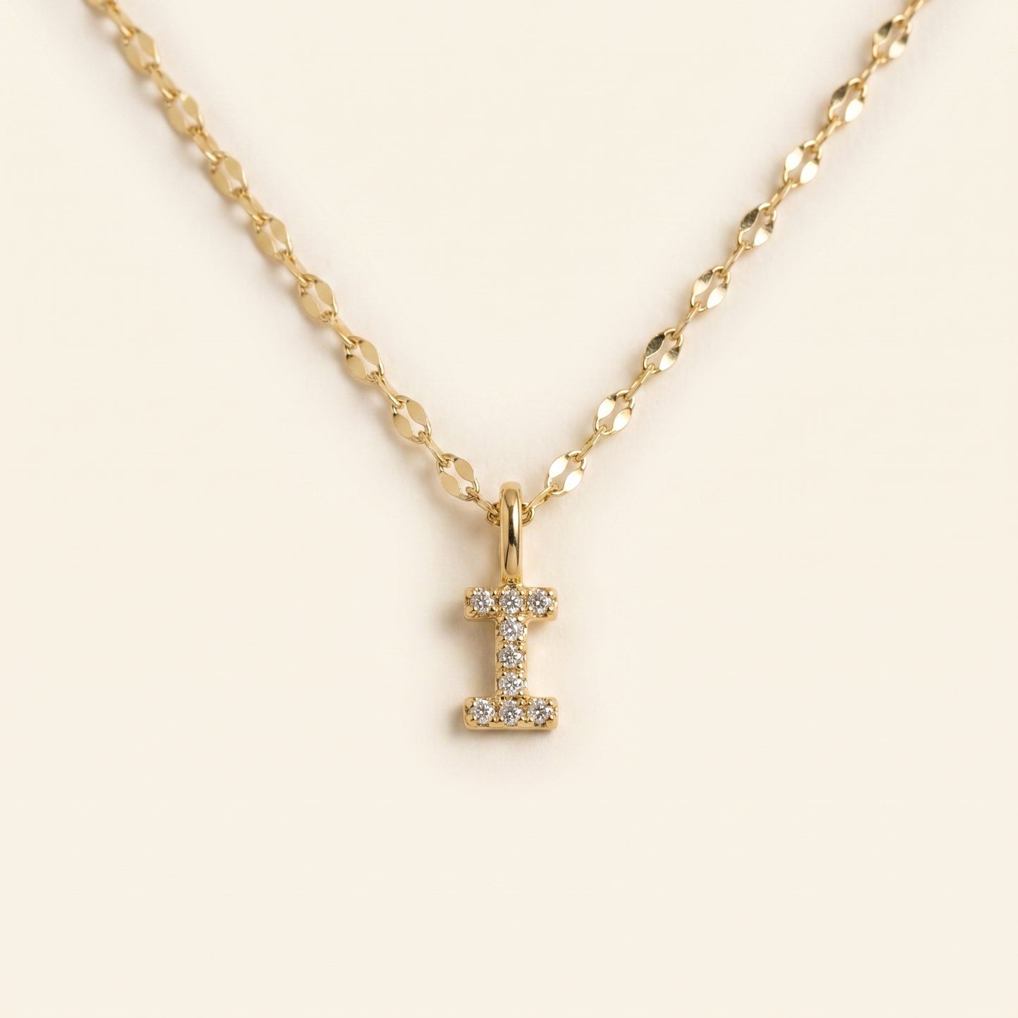 Personalized Pave Letter Necklace