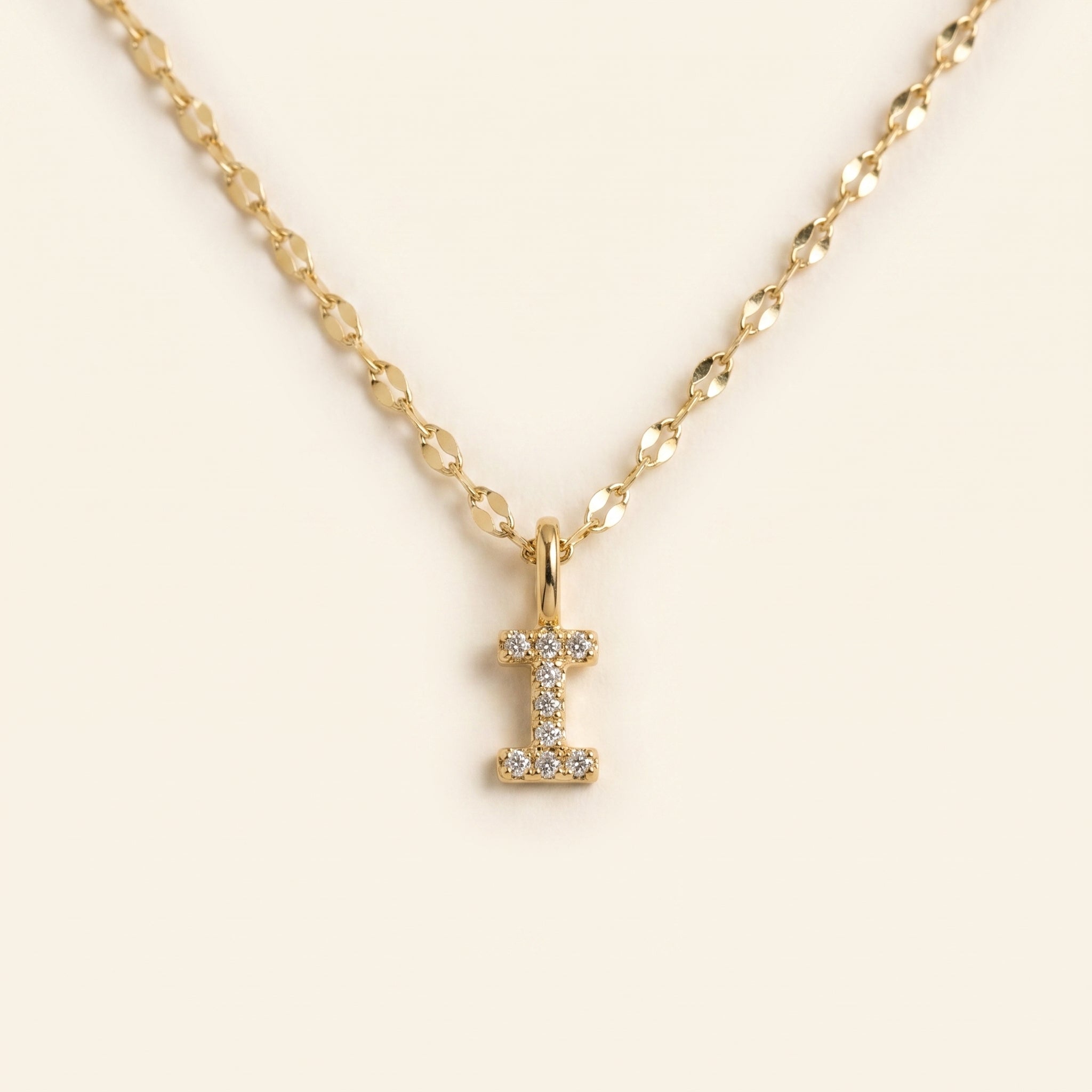 Personalized Pave Letter Necklace