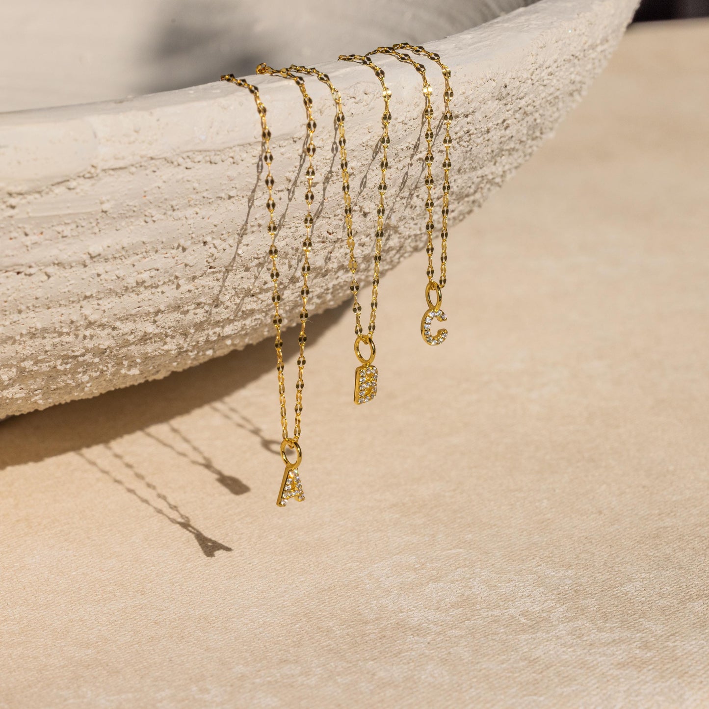 Personalized Pave Letter Necklace